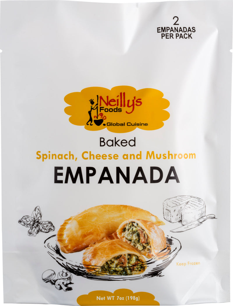 Spinach, Cheese and Mushroom Empanada
